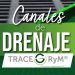 Canales de Drenaje TRACE GRyM, una marca de Geopolímeros S.A.S., ilustración con rejilla de fondo.